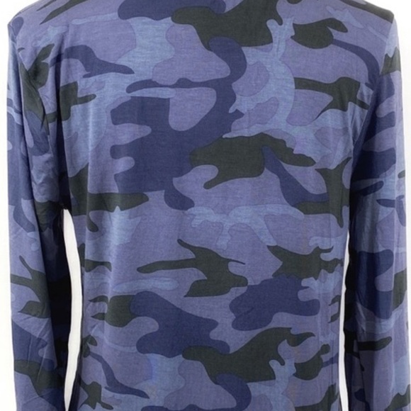 LAST ONE !💥 Very well made ! Blue camo button down cardigan - Picture 2 of 6